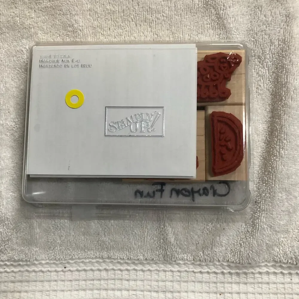 Stampin' Up! Crayon Fun Rubber Stamps 6 Stamps in Set Cards Scrapbooking